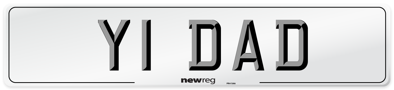 Y1 DAD Number Plate from New Reg